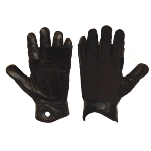 A pair of 925B YATES TACTICAL RAPPEL / FAST ROPE GLOVES (BLACK) on a white background.