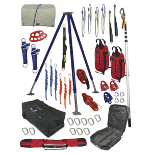 A set of 8070 CONFINED SPACE ENTRY KIT, ropes, and other equipment.