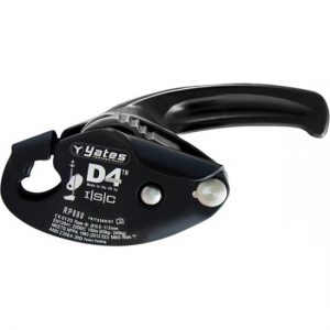 A ISC D4 DESCENDER with a black handle on a white background.