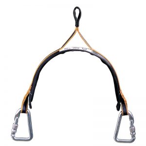 A Petzl LIFT Spreader for Harnesses with two hooks on it.