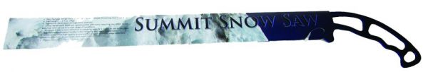 A knife with the words "Summit Snow Saw" on it.