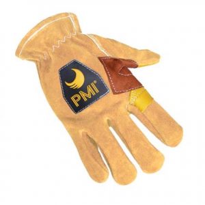 A pair of PMI® Heavyweight Rappel Gloves with the word pmi on them.