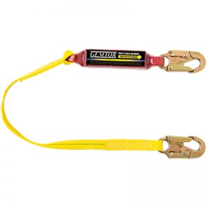 A yellow sling strap with a Model # SP1101L6 - Soft-Pack Series on it.