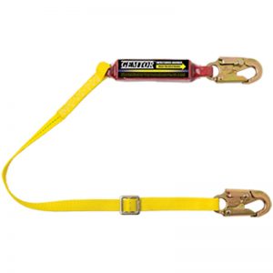 A Model # SP1101LA6 - Adjustable Length - Soft-Pack Series lanyard with a hook on it.