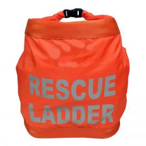 An orange bag with the word Fibrelight Ladder on it.