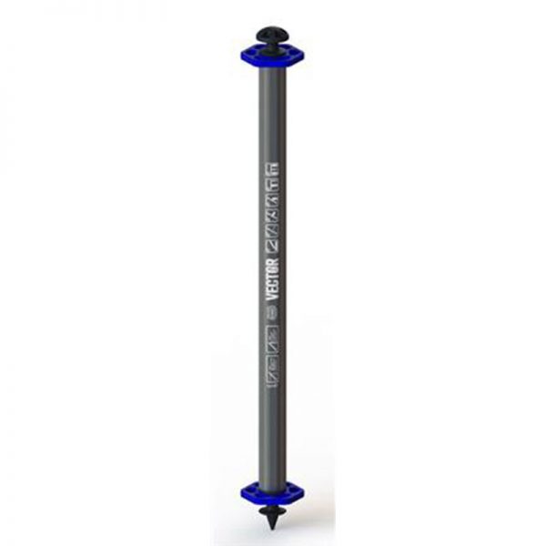 A black and blue Fibrelight Ladder with a blue handle.