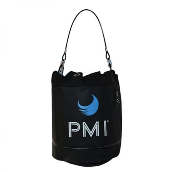 A black PMI® Duffel with the logo pmi on it.
