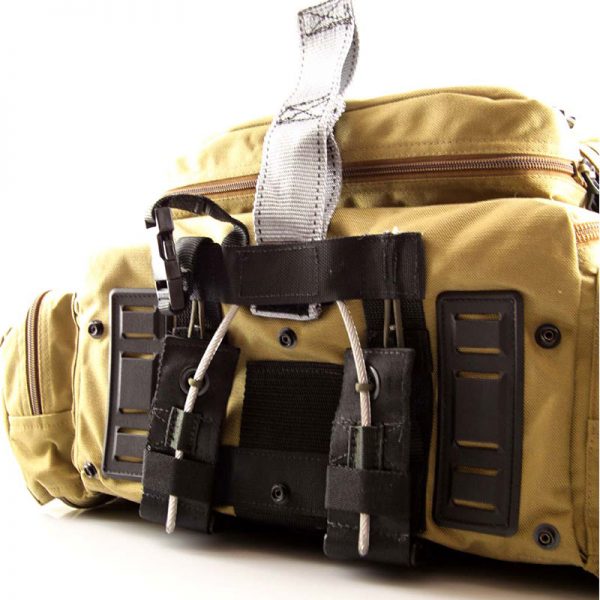 A SKED-PAK™ I JUMPABLE MEDICAL RUCK with two straps attached to it.