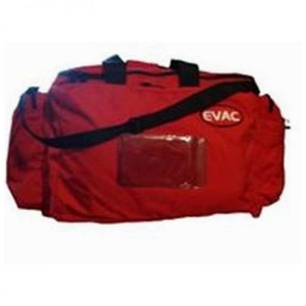 A red EP225 MABAS TEAM BAG (MUTUAL AID BOX ALARM SYSTEMS) with the word evac on it.