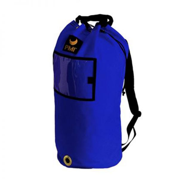 A PMI® Rope Pack with Straps dry bag with a zippered pocket.