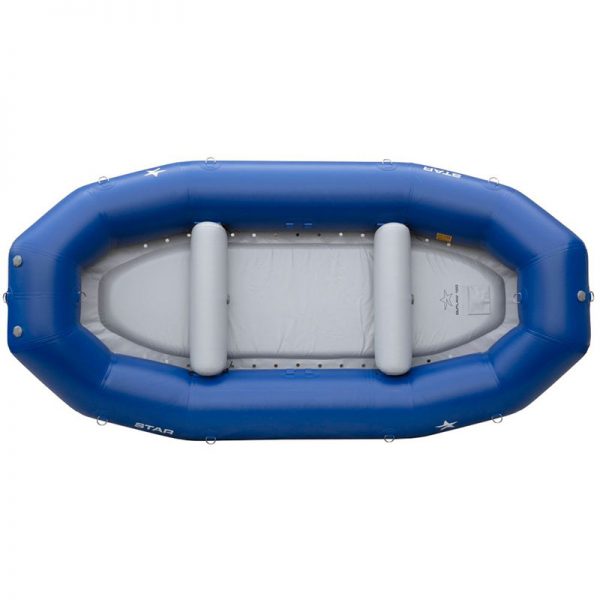 A STAR Outlaw 120 Self-Bailing Raft on a white background.