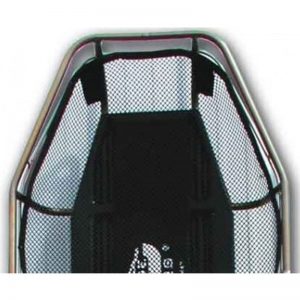 A black mesh Cascade 2-piece Litter Pad, rectangular with a logo on it.