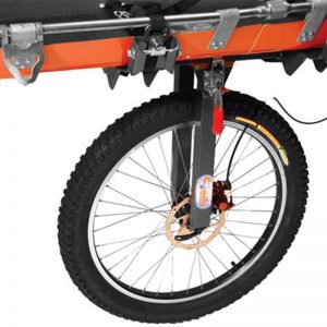 A bicycle with a Cascade Abrasion Guard attached to it.