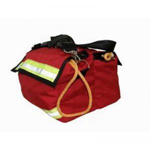 A red EP042 LARGE RIT KIT bag with a rope attached to it.