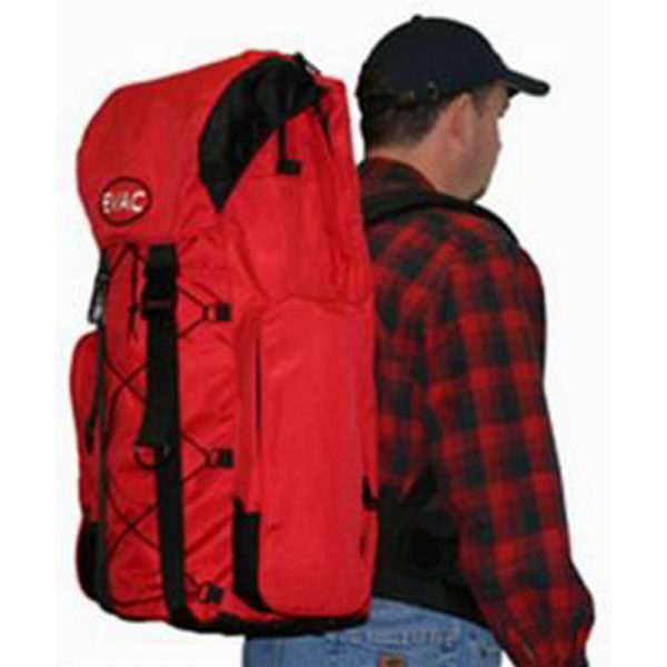 A man with a DELUXE S*A*R (SEARCH & RESCUE) PACK on his back.