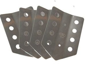 A T-Anchor - 4 Pack of metal brackets on a white background.