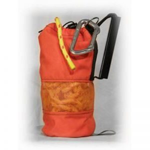 An EP405 - EXTRA-LARGE ROPE BAG with a carabiner attached to it.