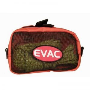 A bag with the word evac on it.