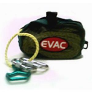 A bag with a rope and a carabiner, the EP401I - MODEL I PERSONAL ESCAPE PAK.