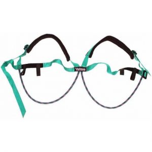 A pair of 504 FREE RACK glasses with straps on them.