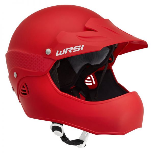 A red helmet on a white background.