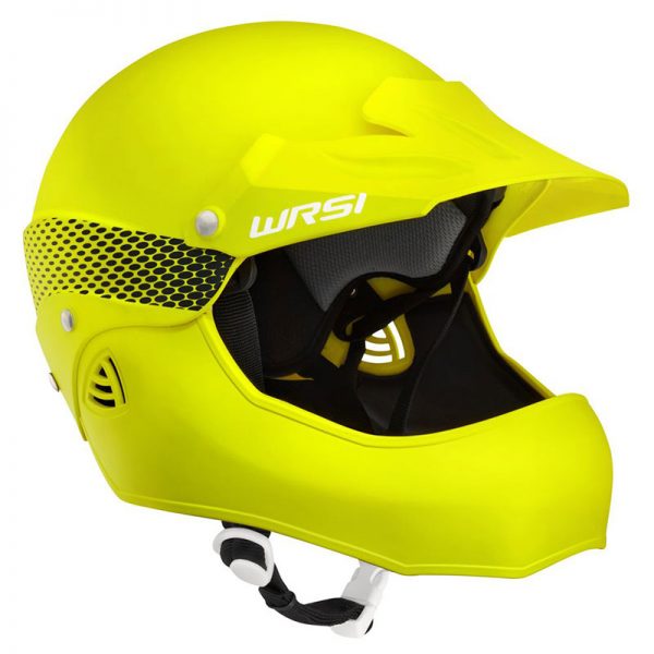 A yellow helmet on a white background.