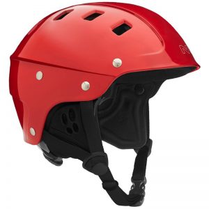 A red helmet on a white background.