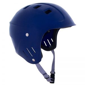 A blue helmet on a white background.