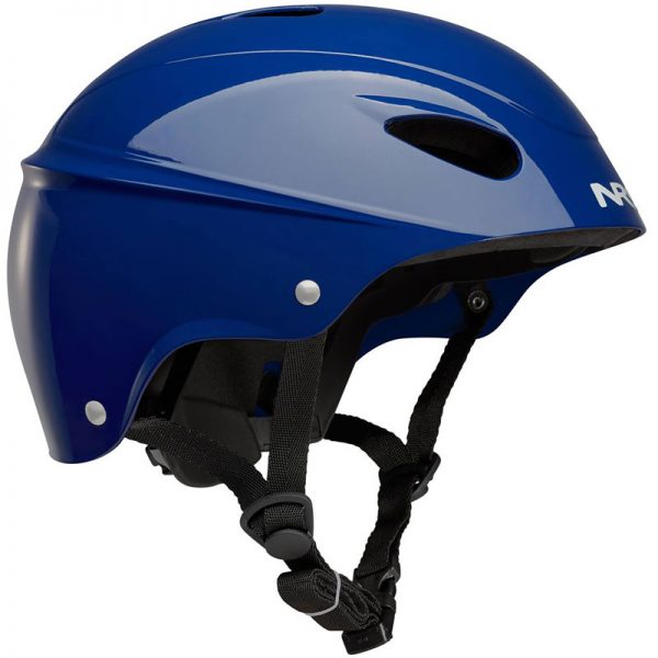 A blue helmet on a white background.