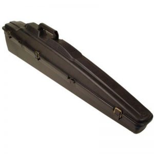 A brown BIG SHOT® Carrying Case with a handle for a rifle.
