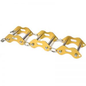 A BIG SHOT® Carrying Case of yellow chain links on a white background.