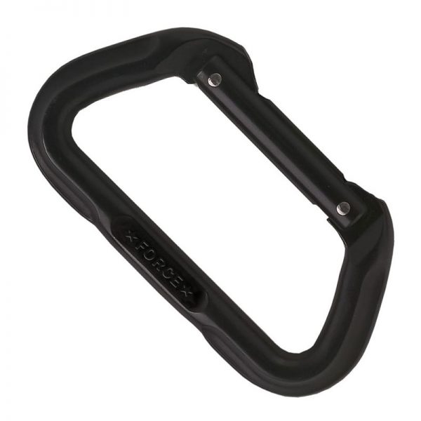 An image of a black handle for a carabiner.