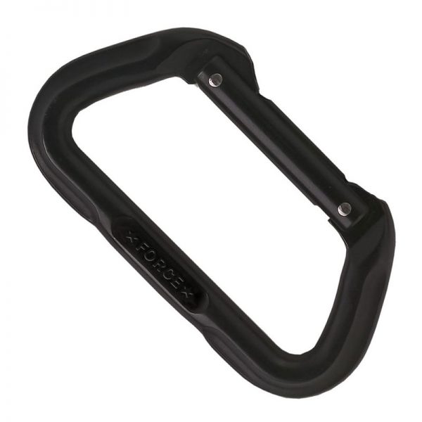 A black plastic handle for a carabiner.