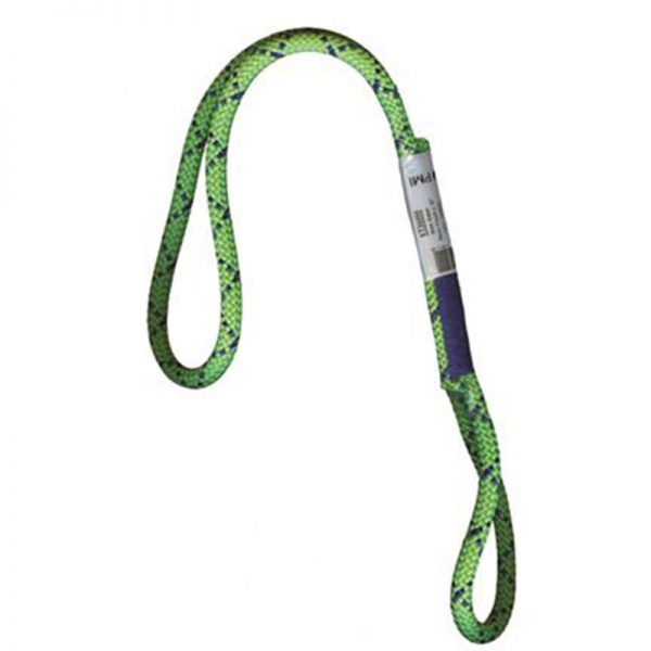 A green 6mm Sewn Prusik leash with a green handle.