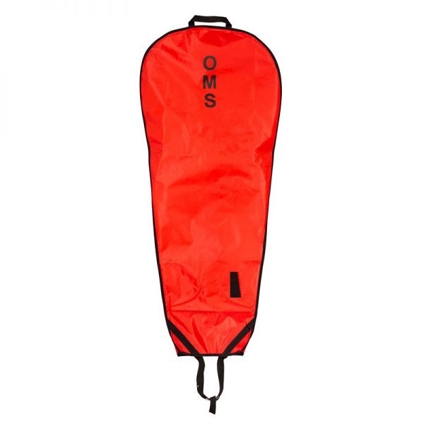 A red LIFT BAG 125 LB (~56.7 KG) with the word oms on it.