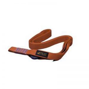 A PMI® 1-STEP Foot Loop strap with an orange handle on a white background.
