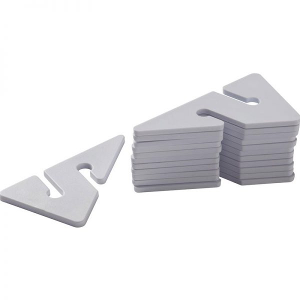 A stack of LINE ARROW, WHITE (12 PIECES) triangles on a white background.