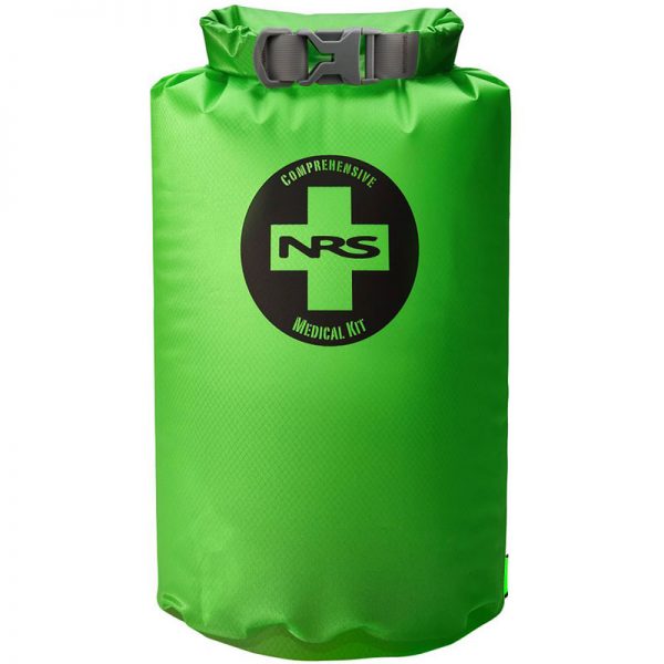 A green NRS Paddler Medical Kit with the NRS logo on it.