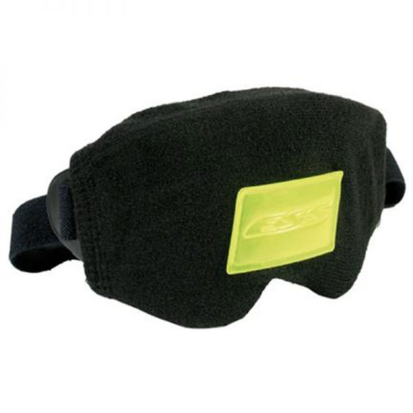 A black and yellow Earmuff Mounting Clip Set on a white background.