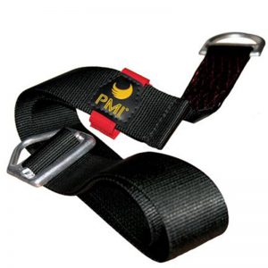 A black PMI® ExTender with a red buckle attached to it.