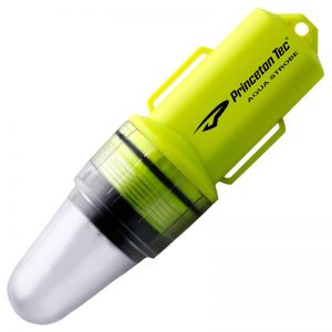 A yellow flashlight with a black handle.