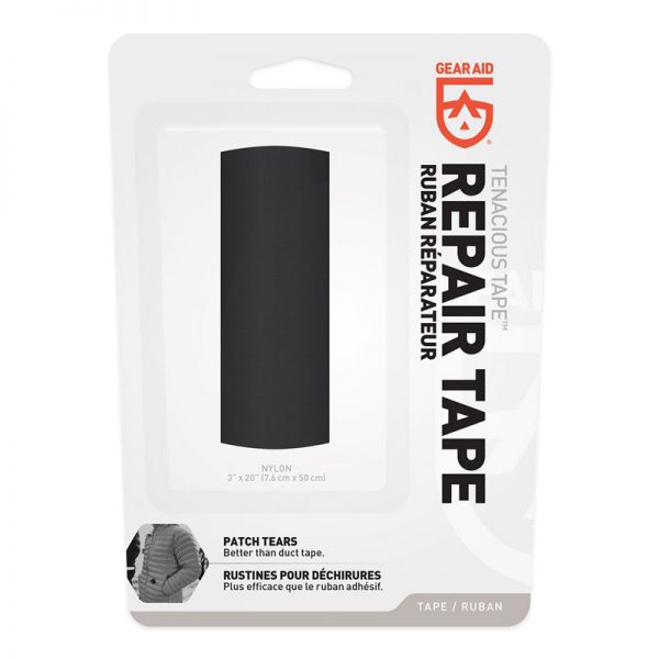 A Gear Aid Tenacious Tape Reflective Repair Tape in a package.