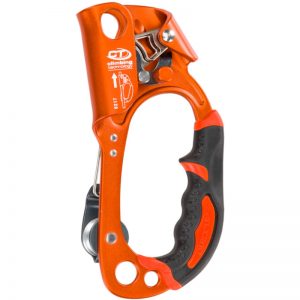 A Climbing Technology Quick Roll with an orange handle.