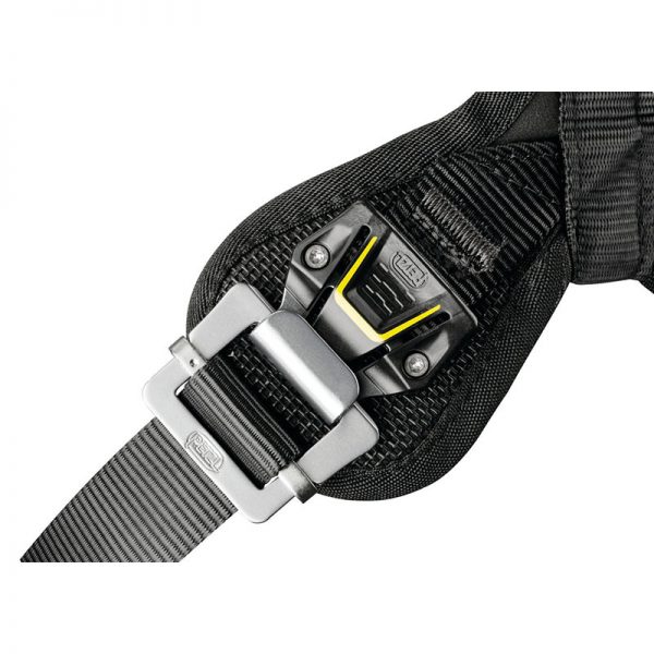 A VOLT® international version belt with a yellow buckle on it.