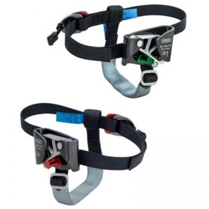 A pair of Climbing Technology Chest Ascender EVOs with two straps on them.