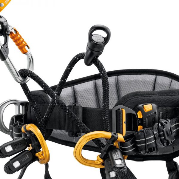 A VOLT® international version climbing harness with a carabiner attached to it.