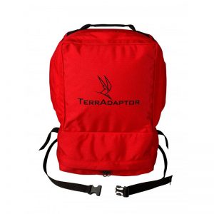 A red backpack with the word Cotter Pins for TerrAdaptor™ (9pk) on it.