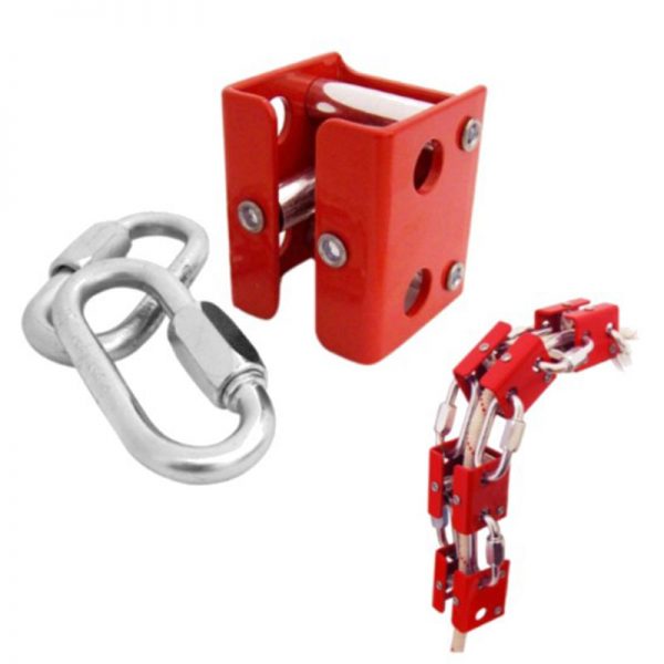 An Alpine Brake Tube and a red shackle are shown on a white background.