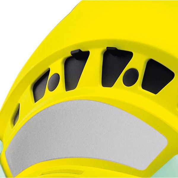 A close up of a yellow VERTEX® safety helmet.