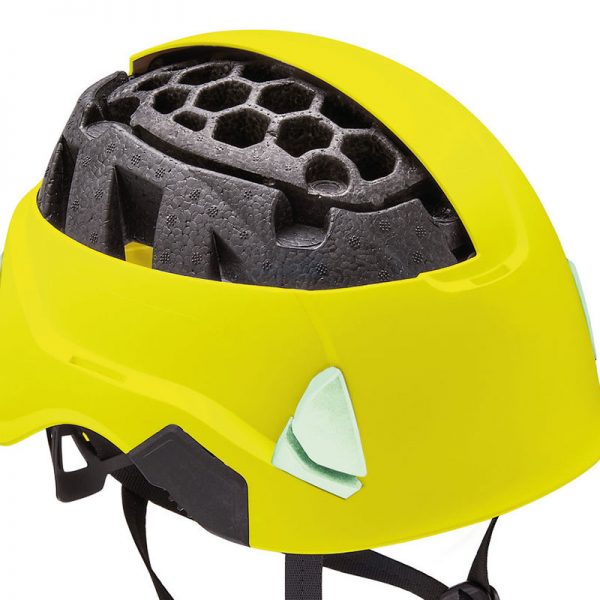 An image of a yellow VERTEX® safety helmet.